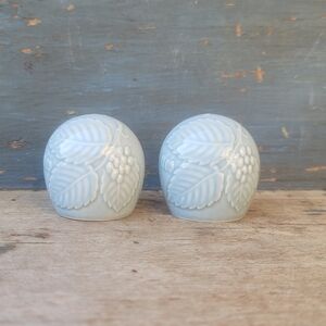 Blue Ceramic Salt and Pepper Shakers Vintage Japan